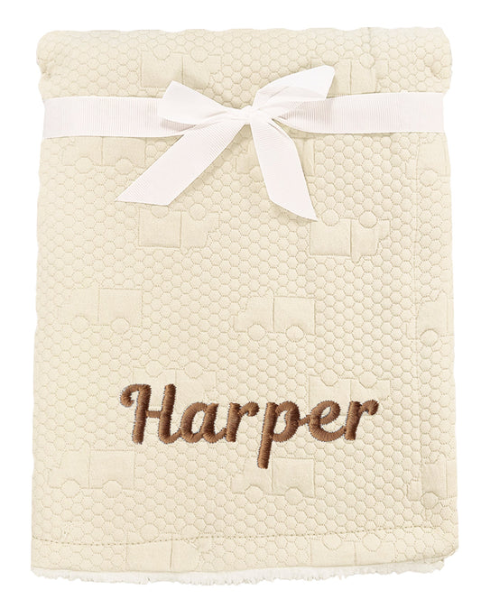 Personalised Beige Truck Lorry Blanket