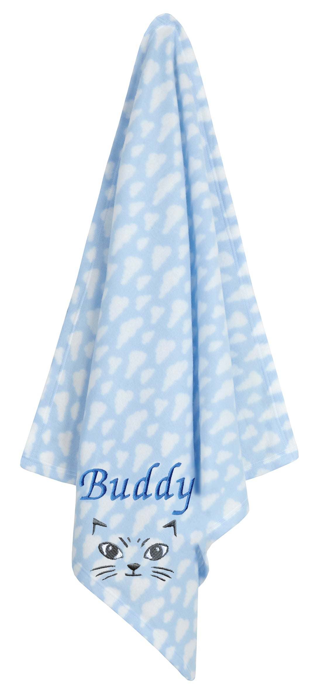 Personalised Blue Cloud Pet Blankets