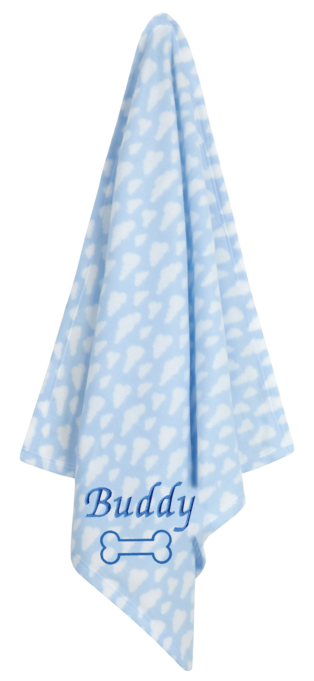 Personalised Blue Cloud Pet Blankets