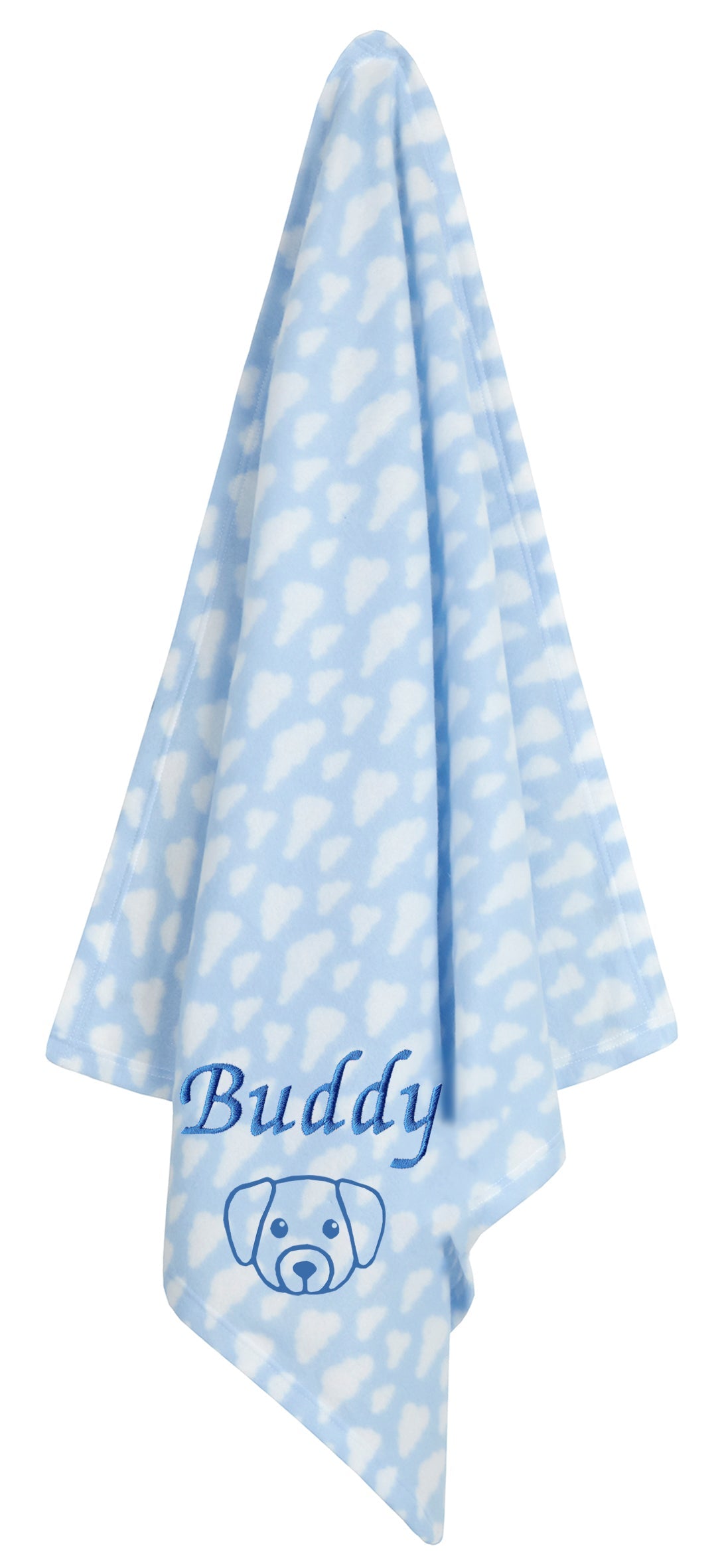 Personalised Blue Cloud Pet Blankets