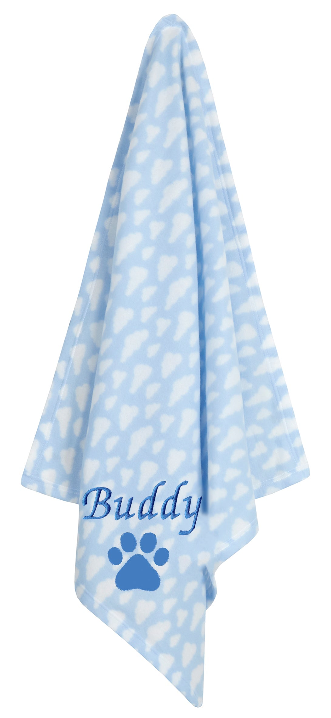 Personalised Blue Cloud Pet Blankets