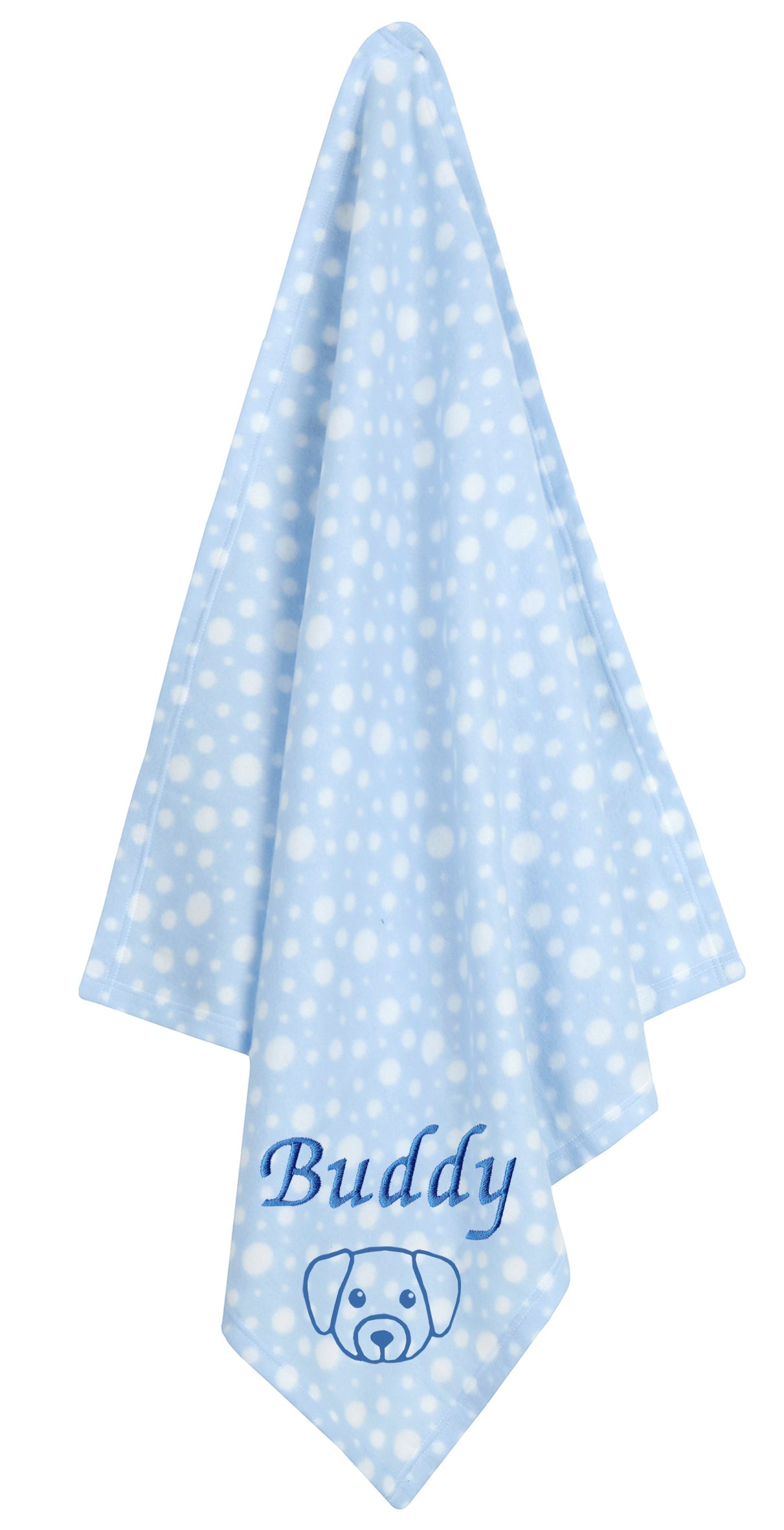 Personalised Blue Spot Pet Blankets