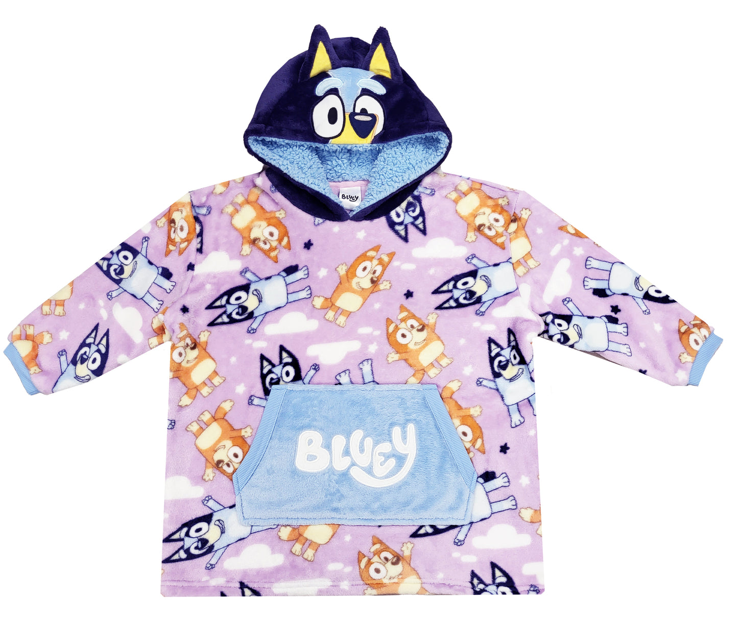 Bluey Girls Oversized Hoodie - Lilac