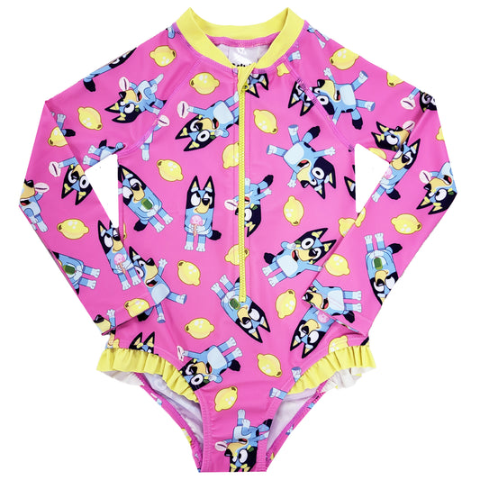 Girls Bluey One Piece Swimming Costume