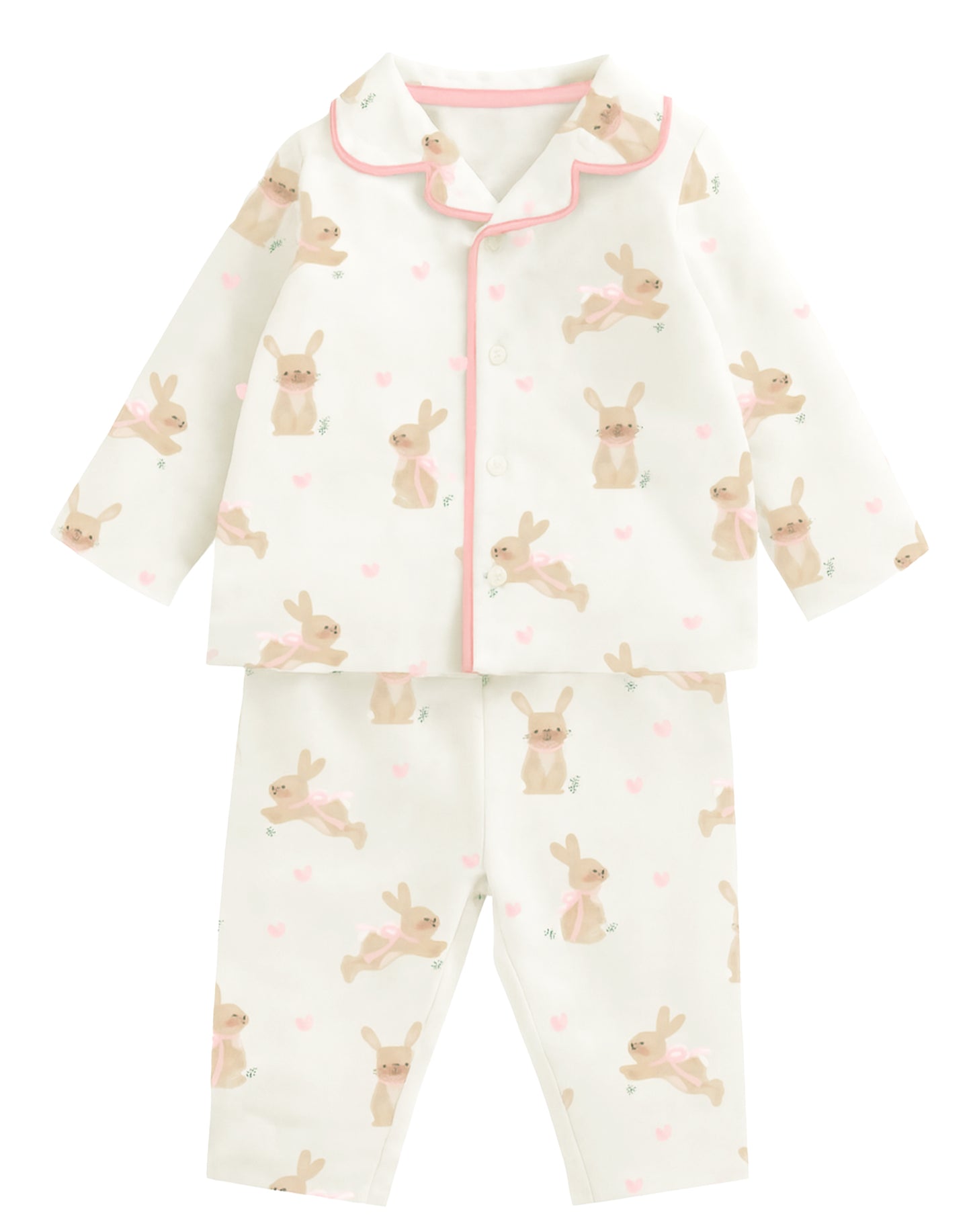 Baby Girl Traditional Bunny Rabbit Pyjamas