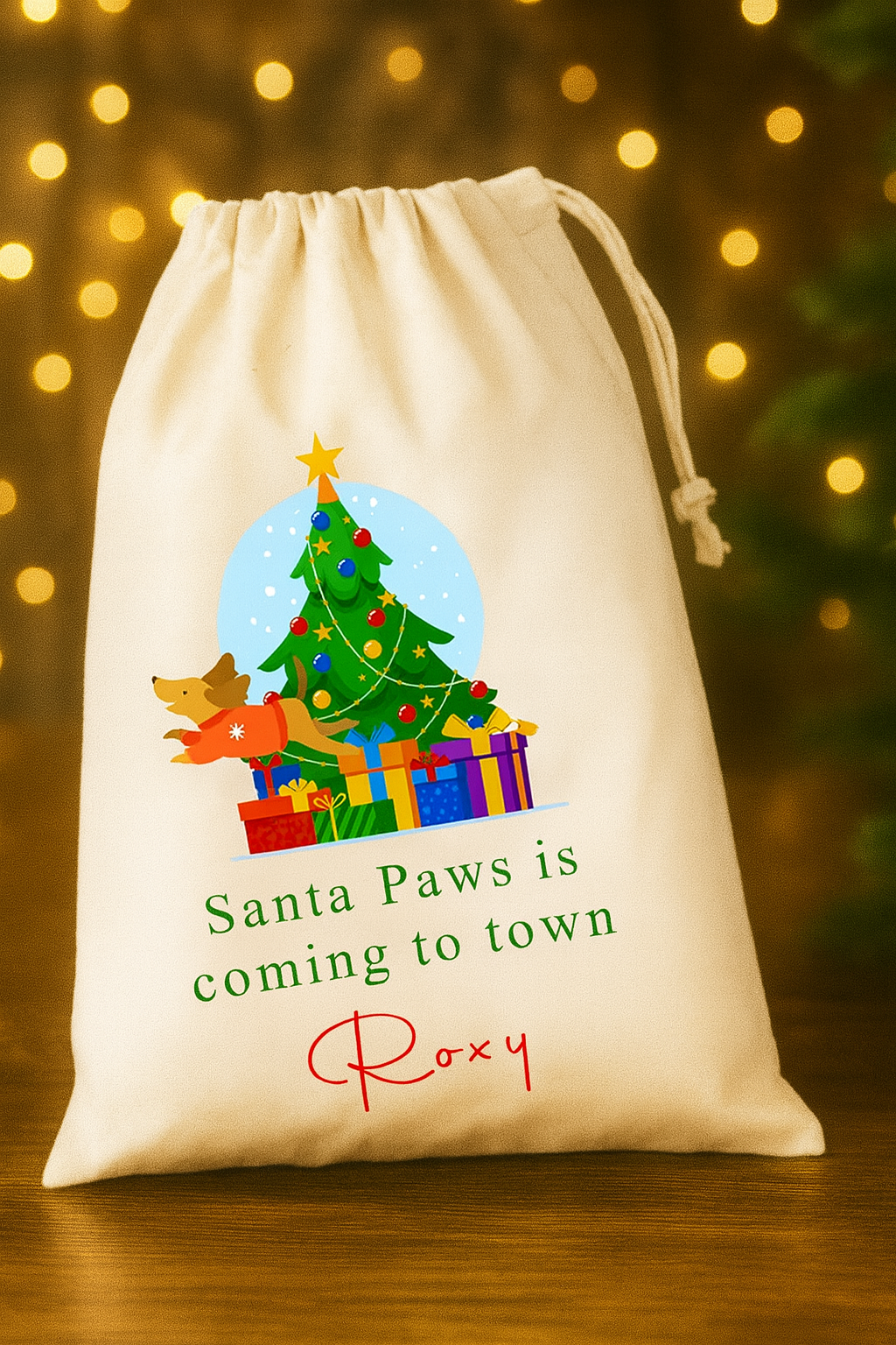 Personalised Pet Christmas Sack – Dog Xmas Gift