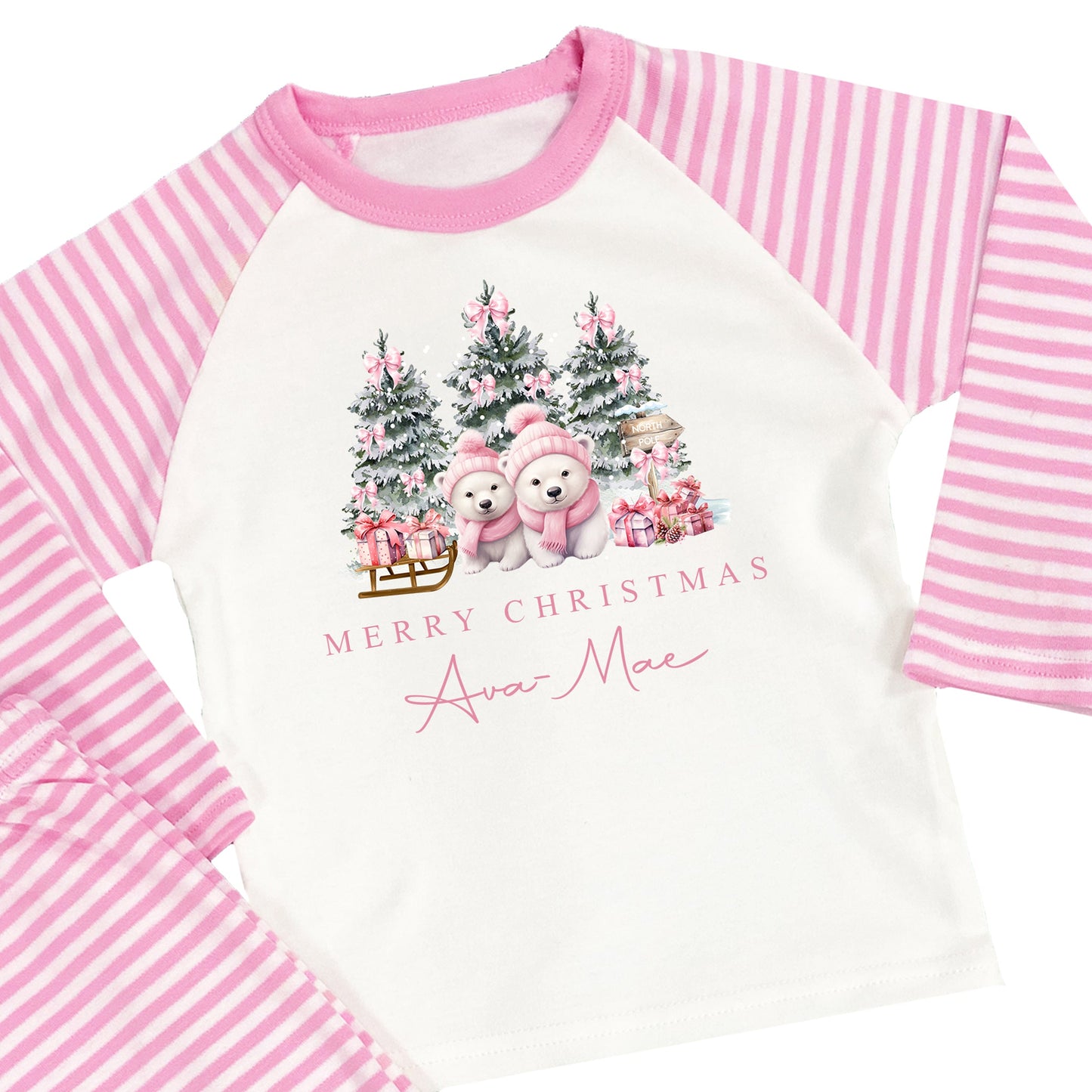 Personalised Girls Christmas Pyjamas