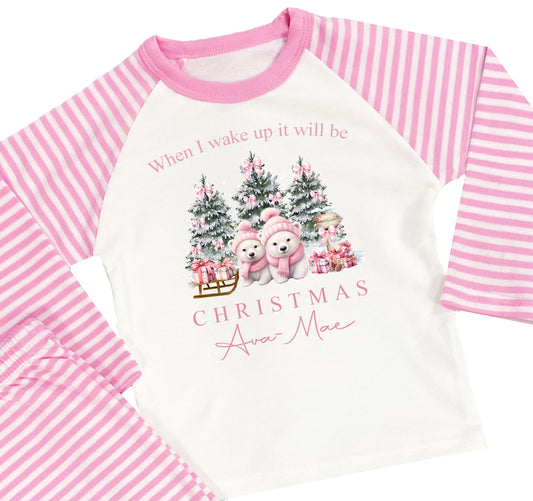 Personalised Girls Christmas Pyjamas