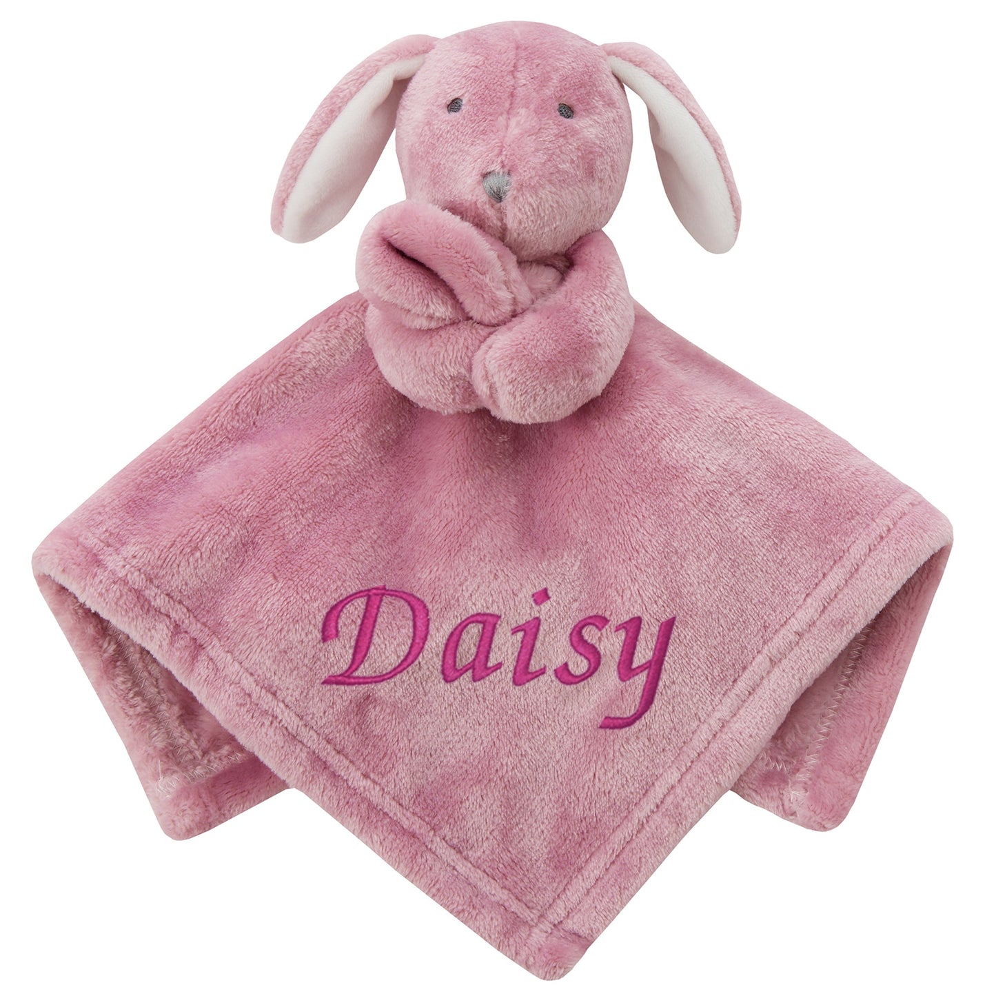 Personalised Baby Rabbit Comforter Blanket - Dusky Pink