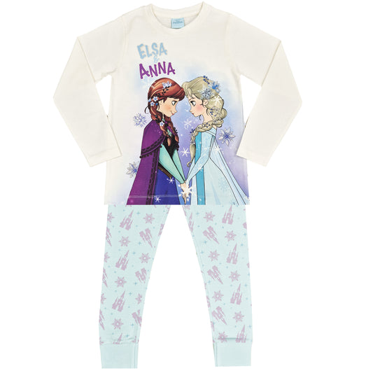 Girls Disney Frozen Pyjamas - Elsa Anna