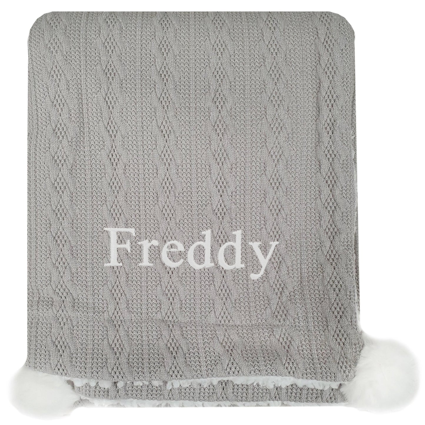 Personalised Pom Pom Blanket