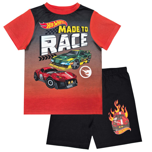 Hot Wheels Short Boys Pyjamas - Made to Race Shortie