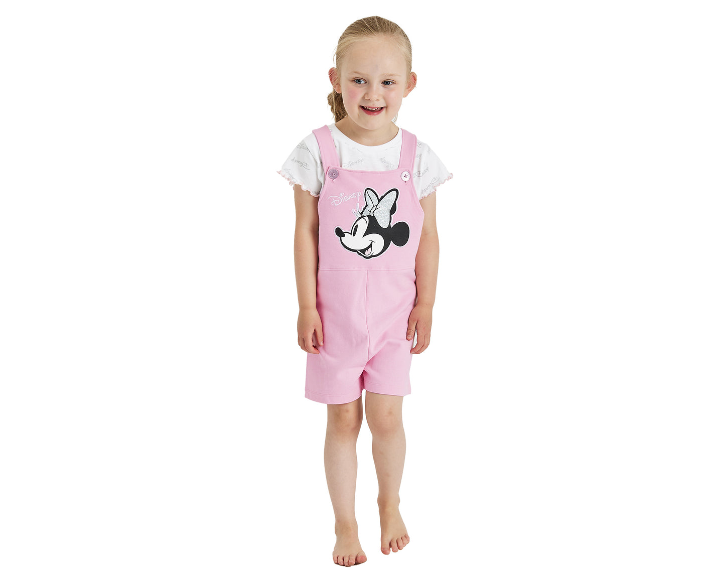 Minnie Mouse Girls Disney Dungaree Outfit