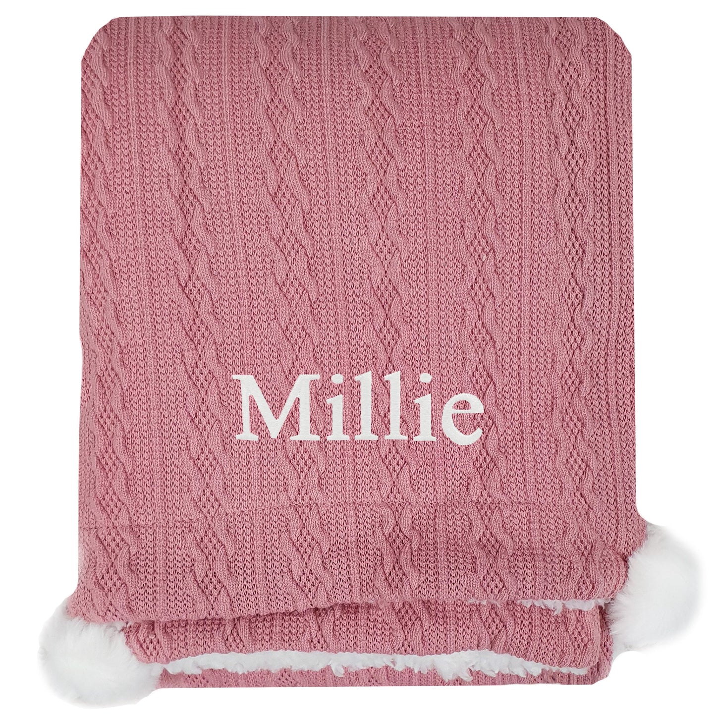 Personalised Pom Pom Blanket