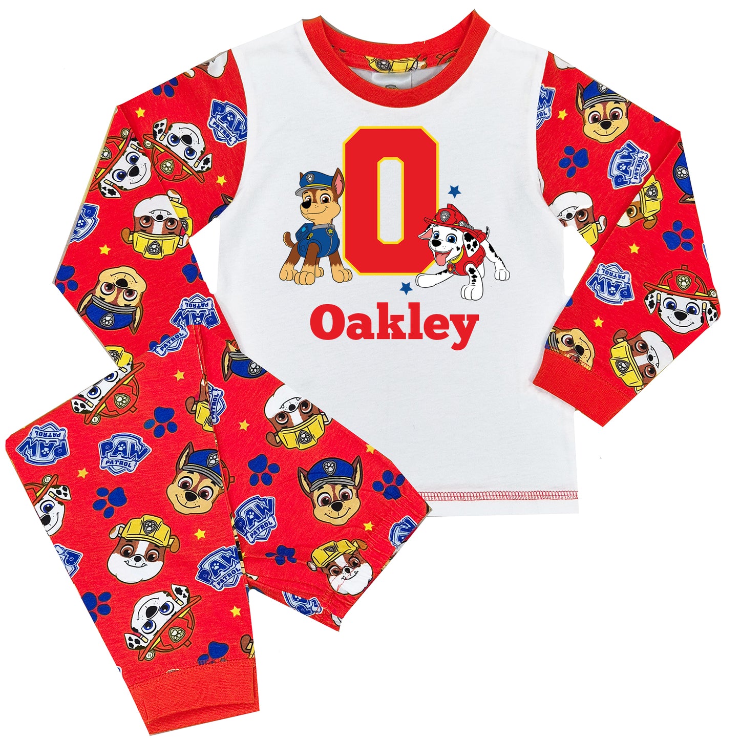 Personalised Paw Patrol Pyjamas - Initial & Name