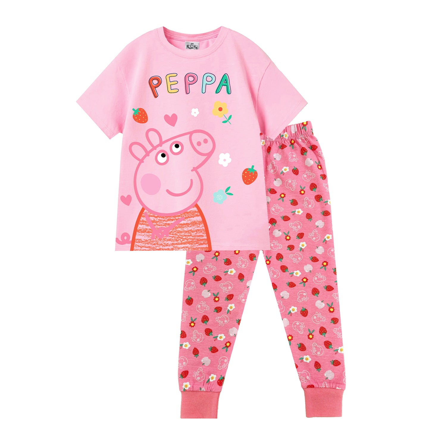 Girls Peppa Pig Pyjamas - Strawberry