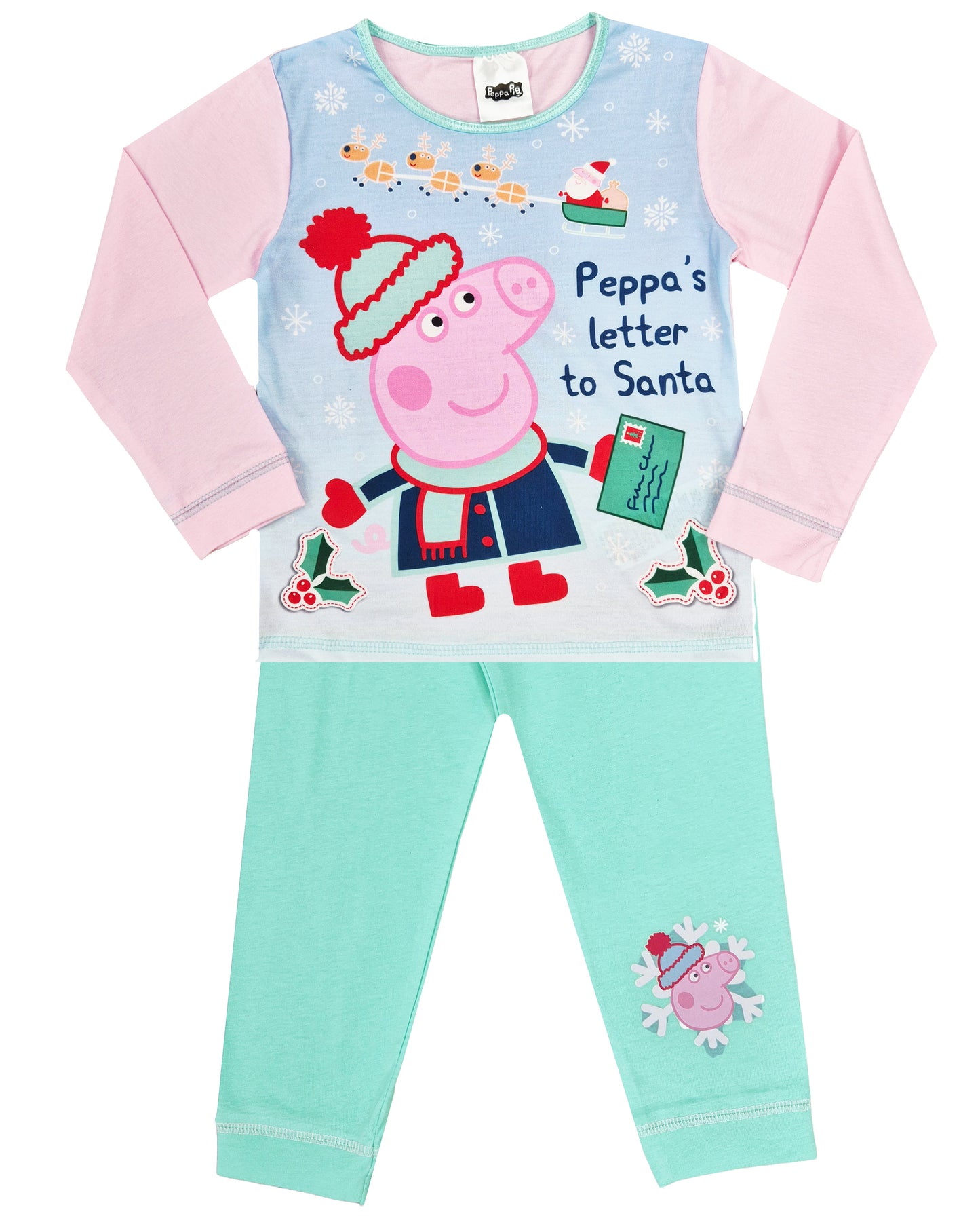 Peppa Pig Girls Christmas Pyjamas - Multi
