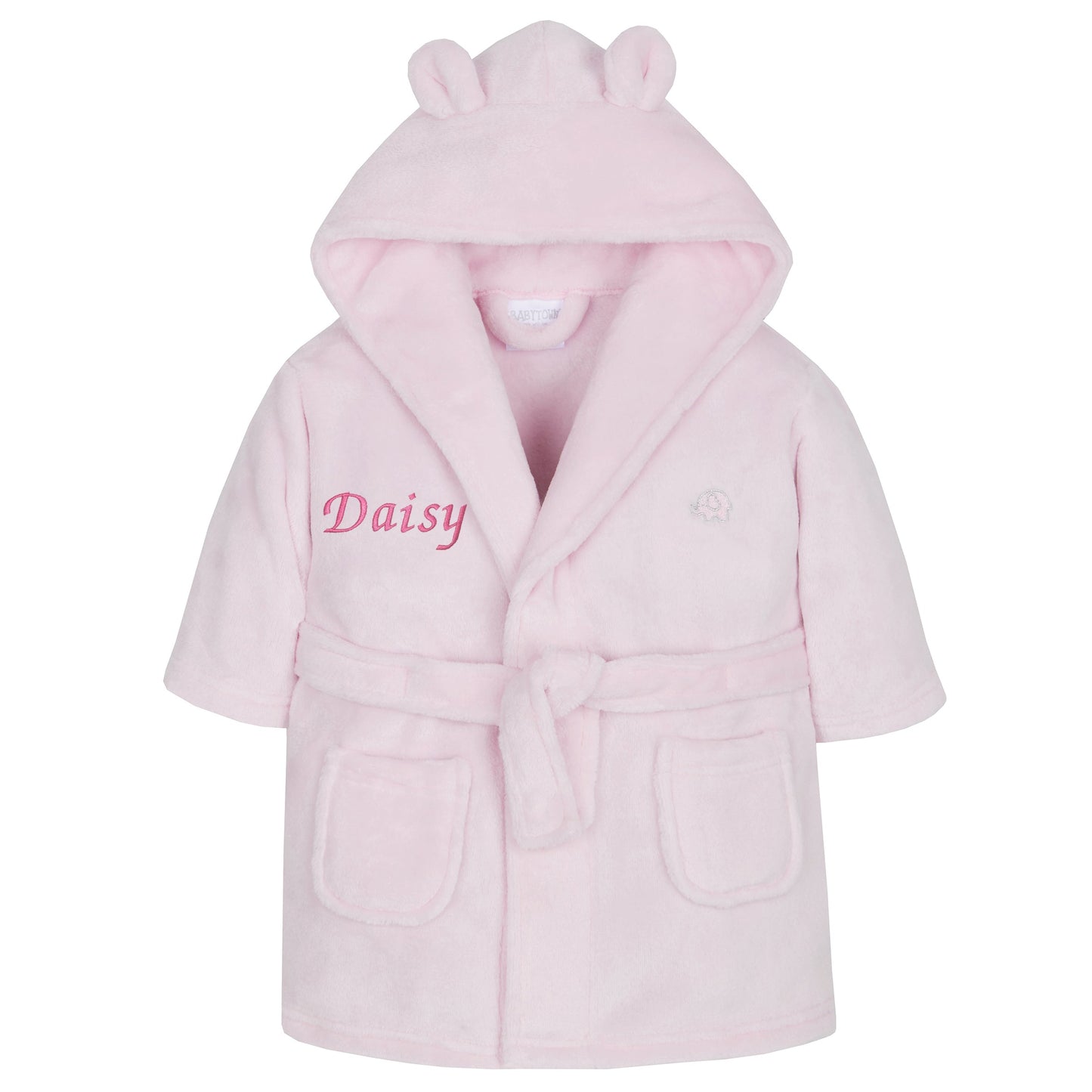 Personalised Blue Bear Ear Dressing Gown