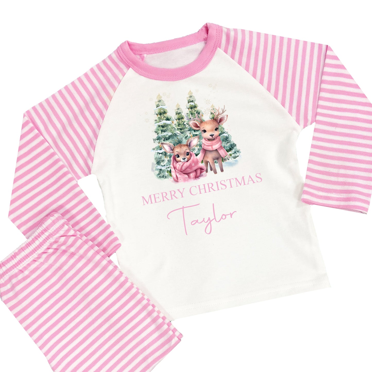 Personalised Girls Christmas Pyjamas