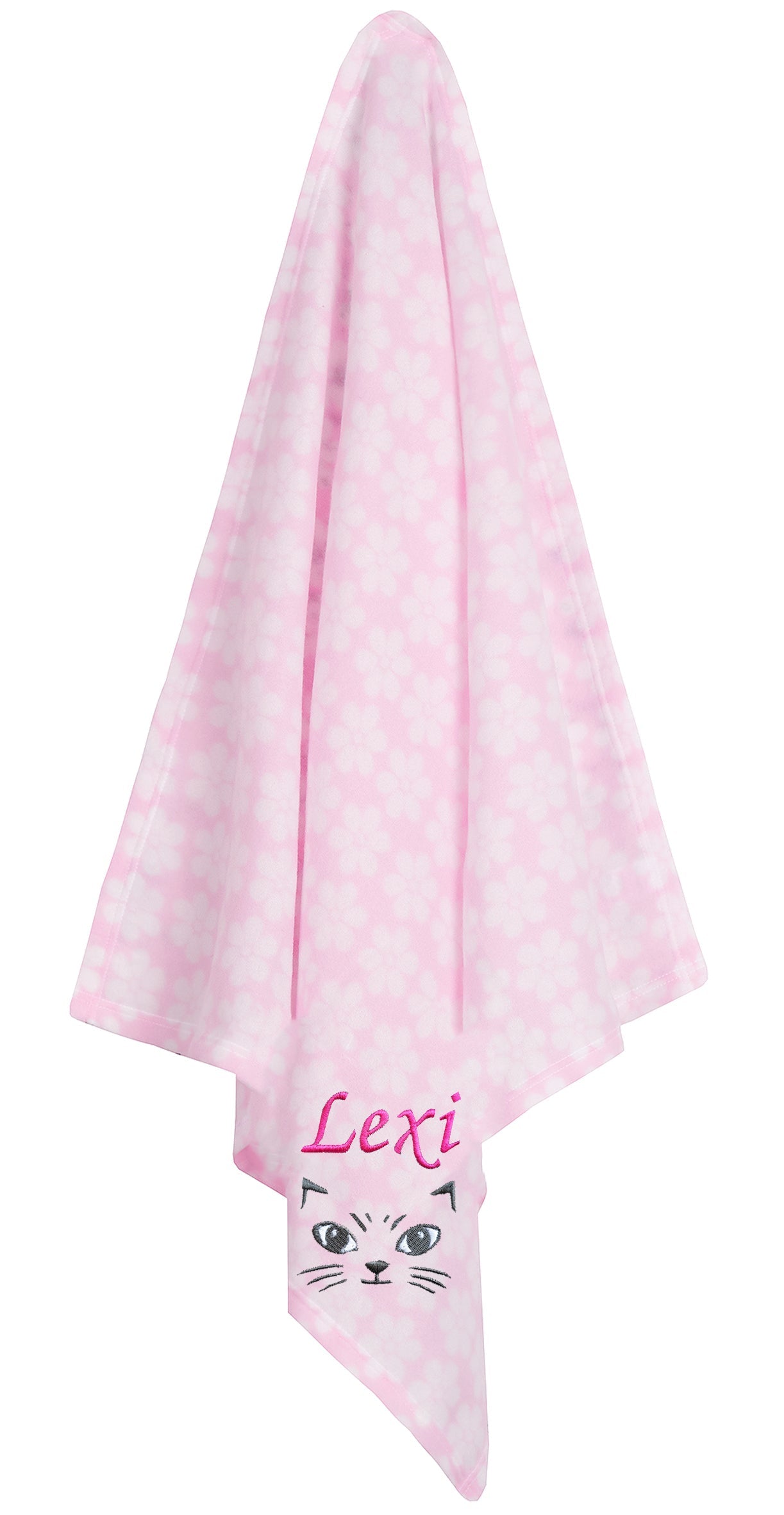 Personalised Pink Flower Pet Blankets