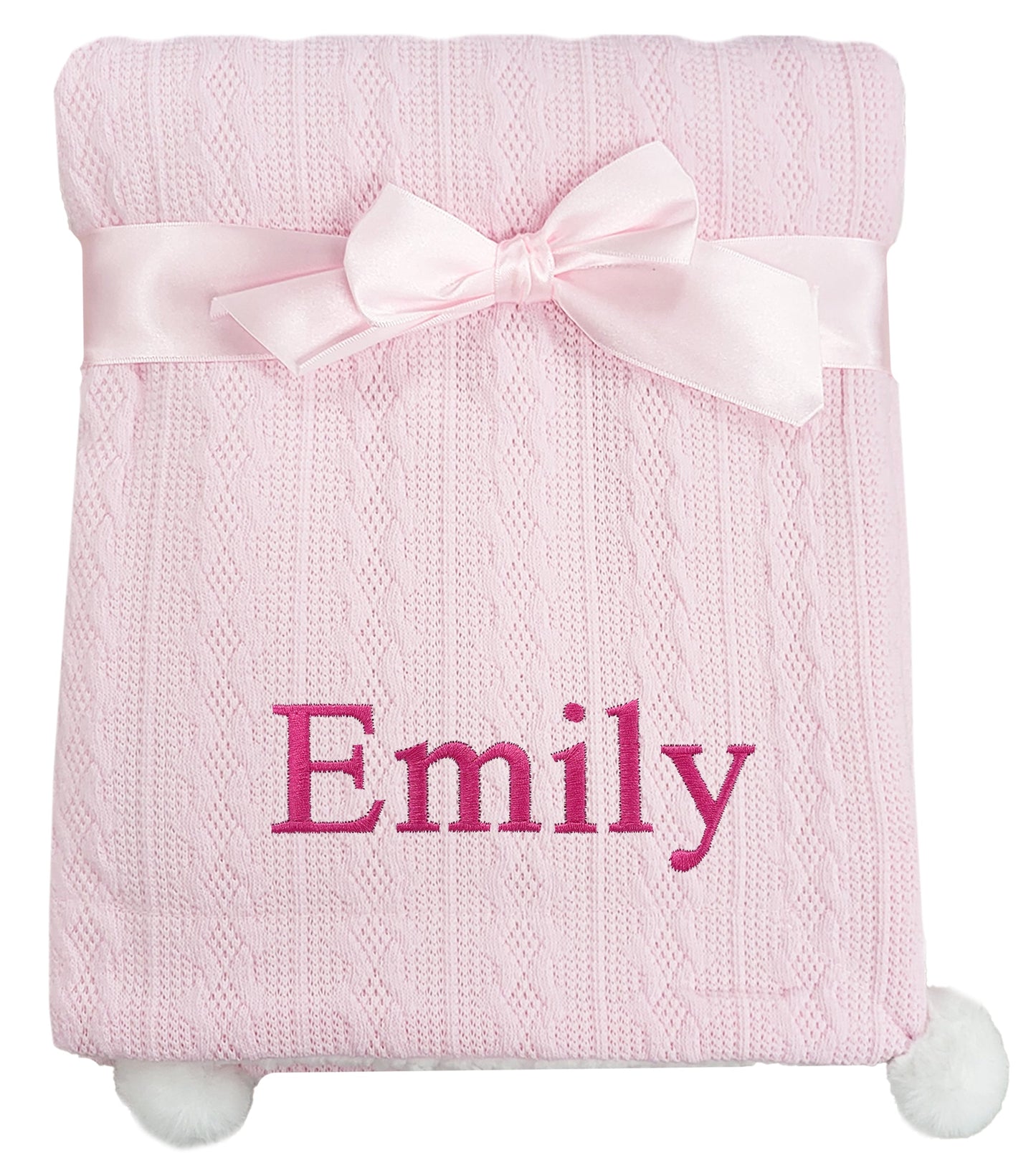 Personalised Pom Pom Blanket
