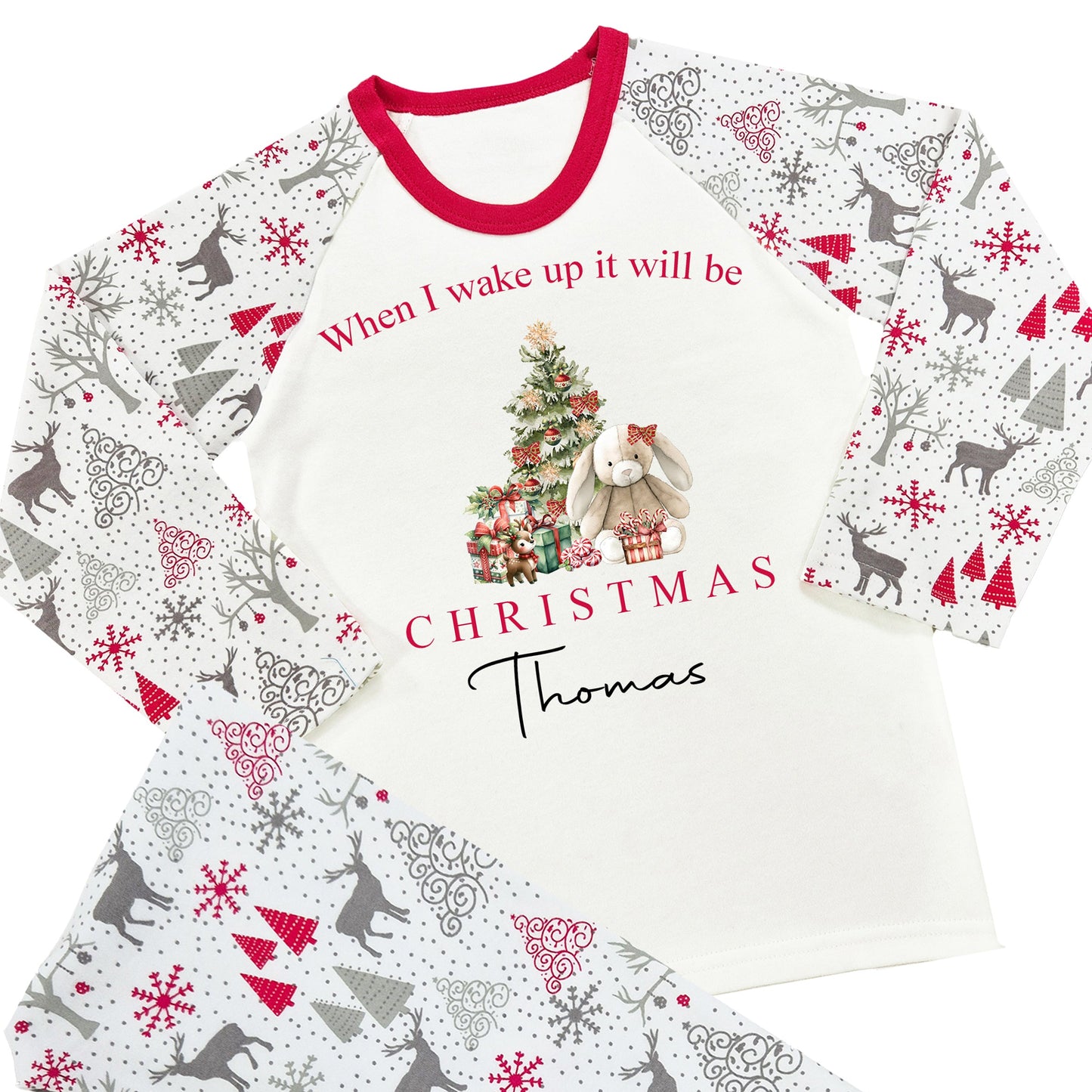 Personalised Christmas Pyjamas Reindeer