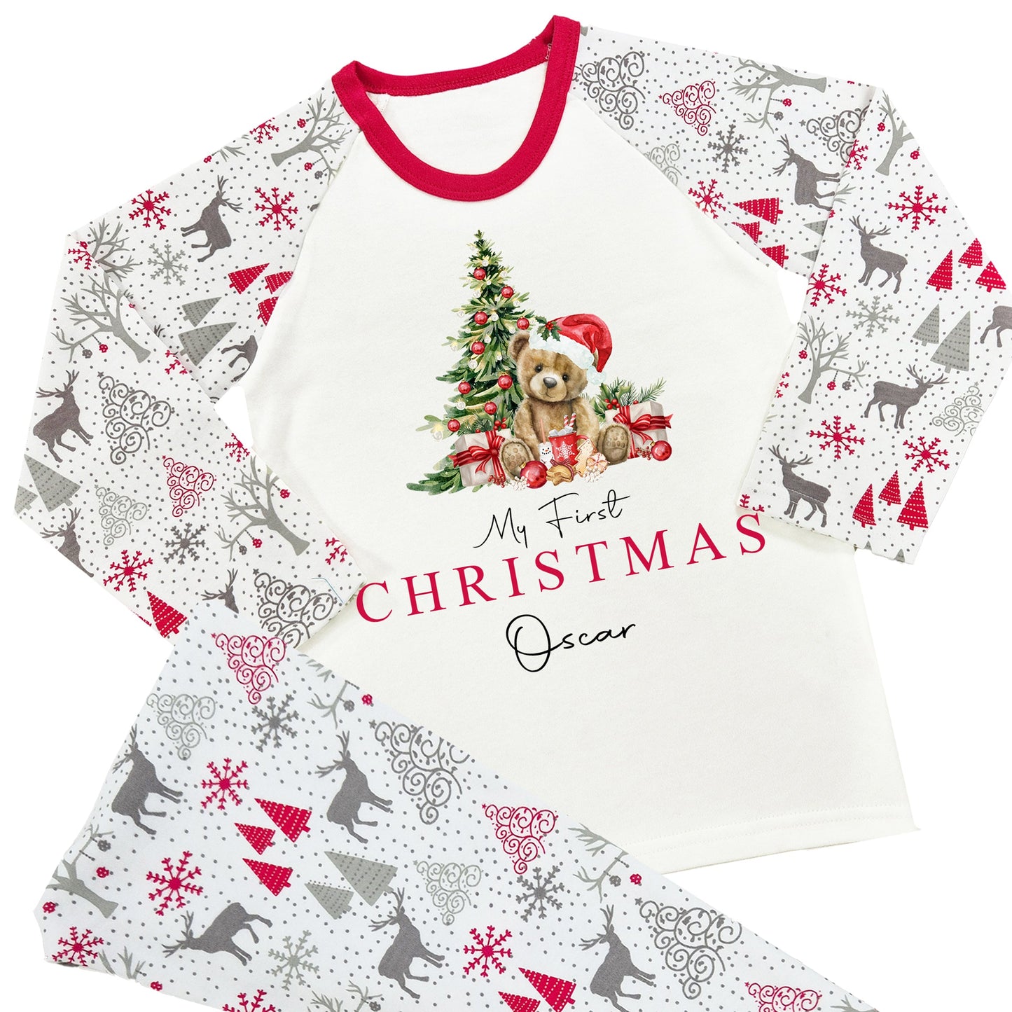 Personalised My First Christmas Pyjamas Baby Reindeer