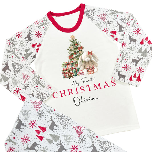 Personalised My First Christmas Pyjamas Baby Reindeer