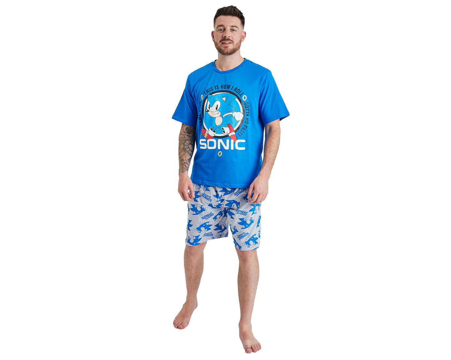 Mens Sonic the Hedgehog Short Pyjamas