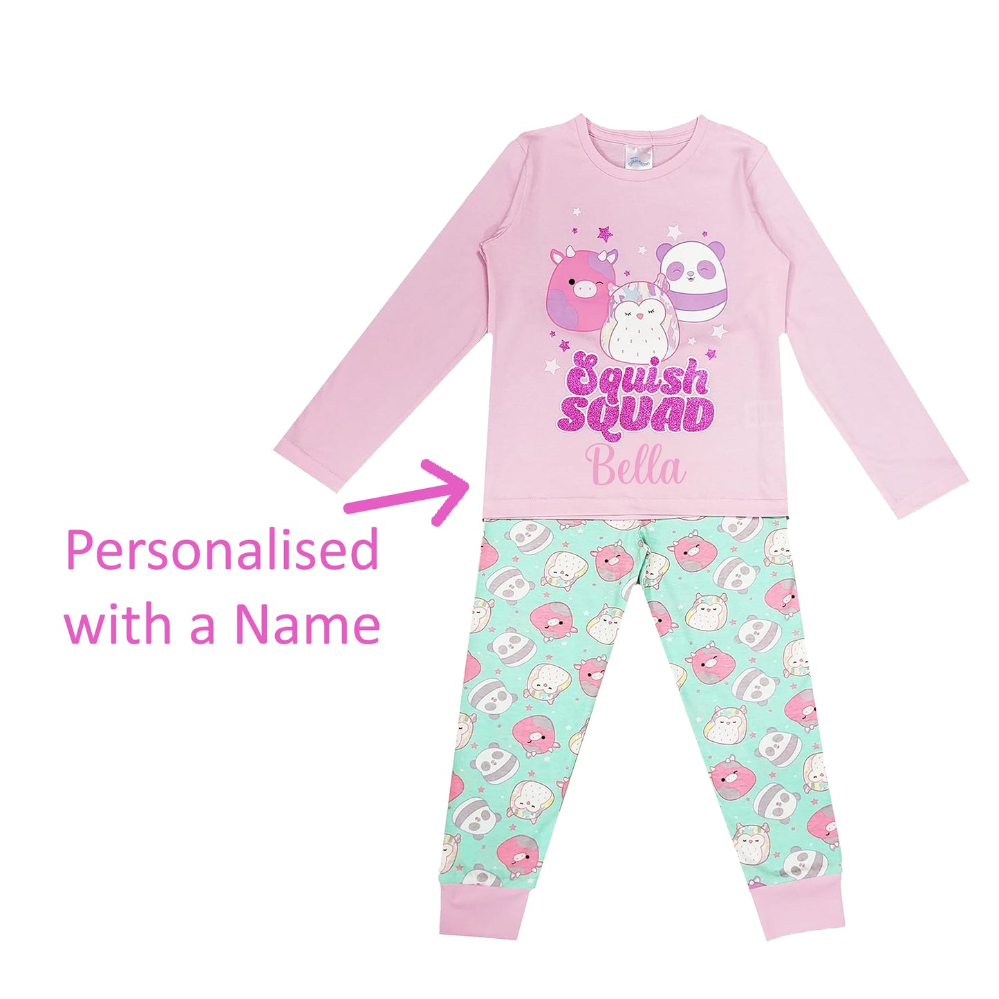 Girls Squishmallows Pyjamas - Patterned