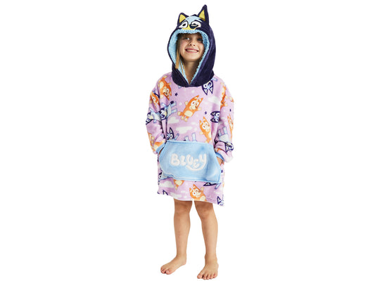 Bluey Girls Oversized Hoodie - Lilac