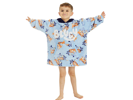 Bluey Boys Oversized Hoodie - Blue