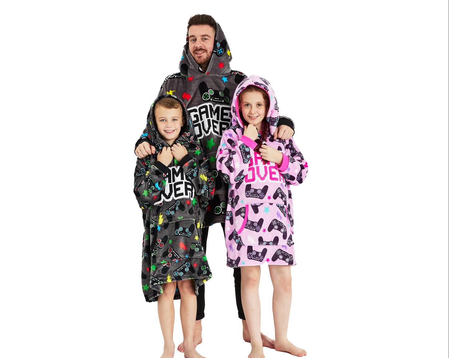 Mens & Boys Family Matching Oversized Hoodie - Game Over