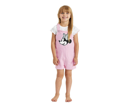 Minnie Mouse Girls Disney Dungaree Outfit