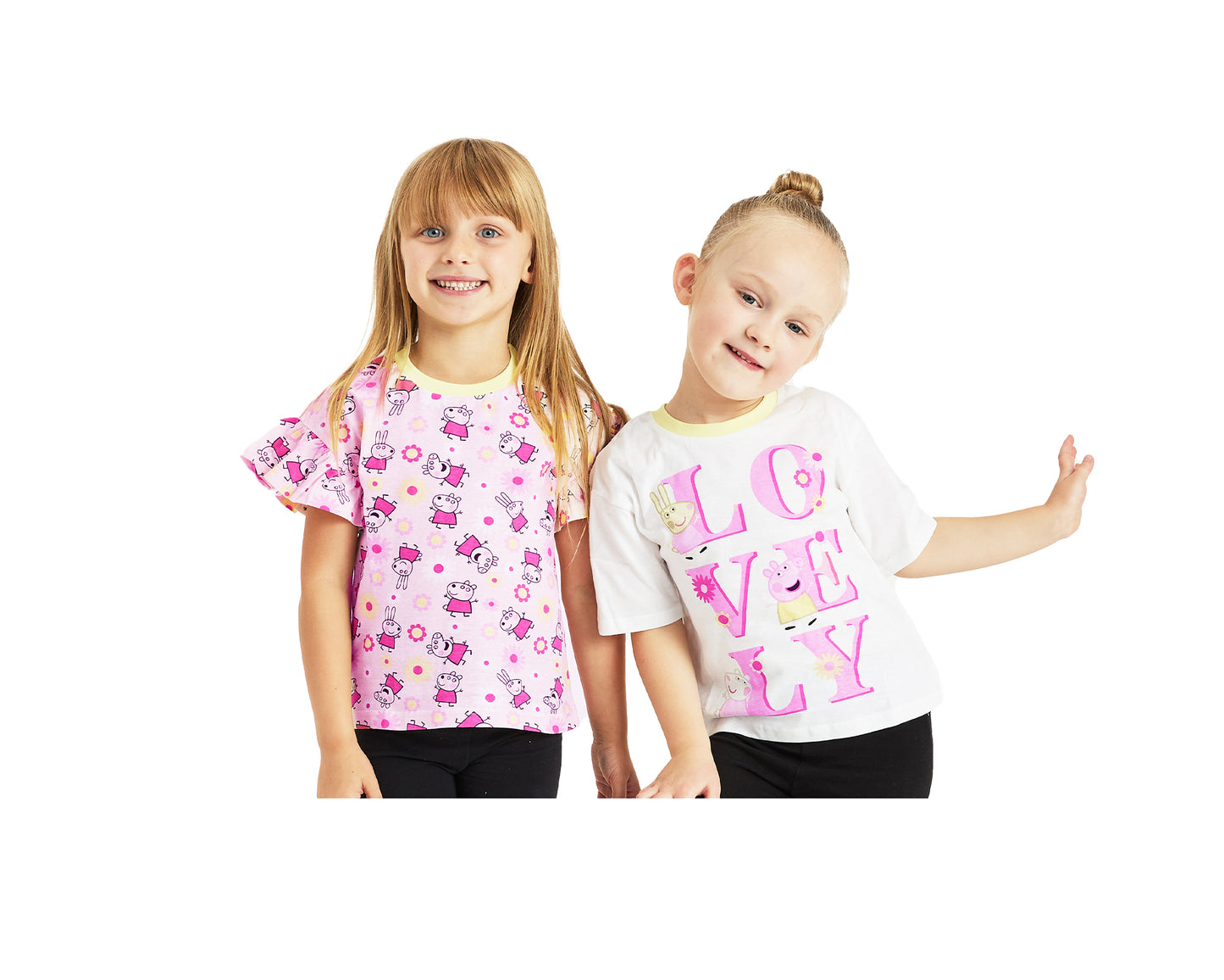 Girls Peppa Pig T Shirts 2 PACK
