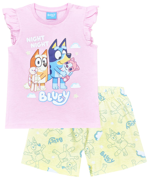 Bluey Short Girls Pyjamas - Bluey Pink Shorty
