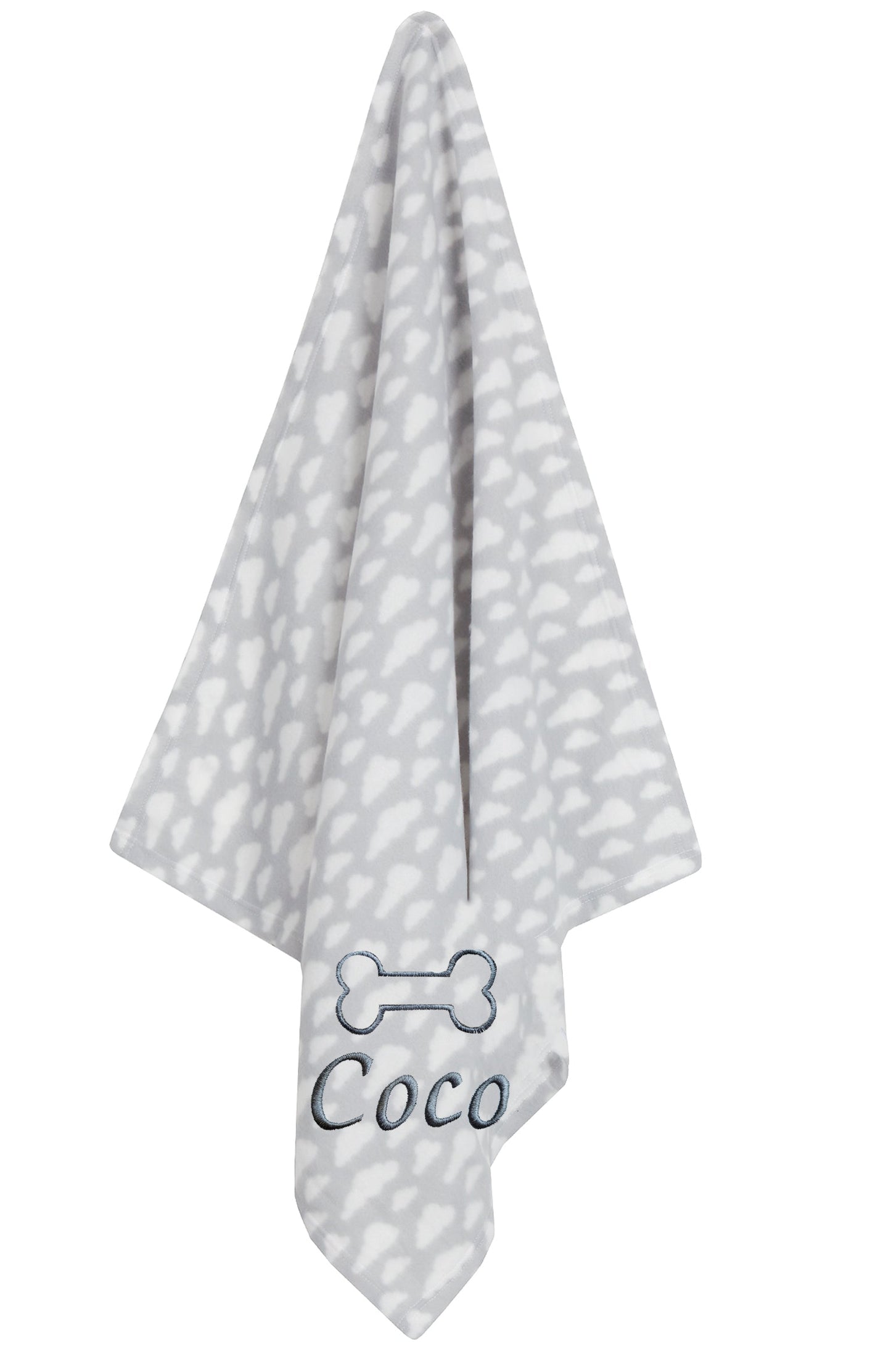 Personalised Grey Cloud Pet Blankets