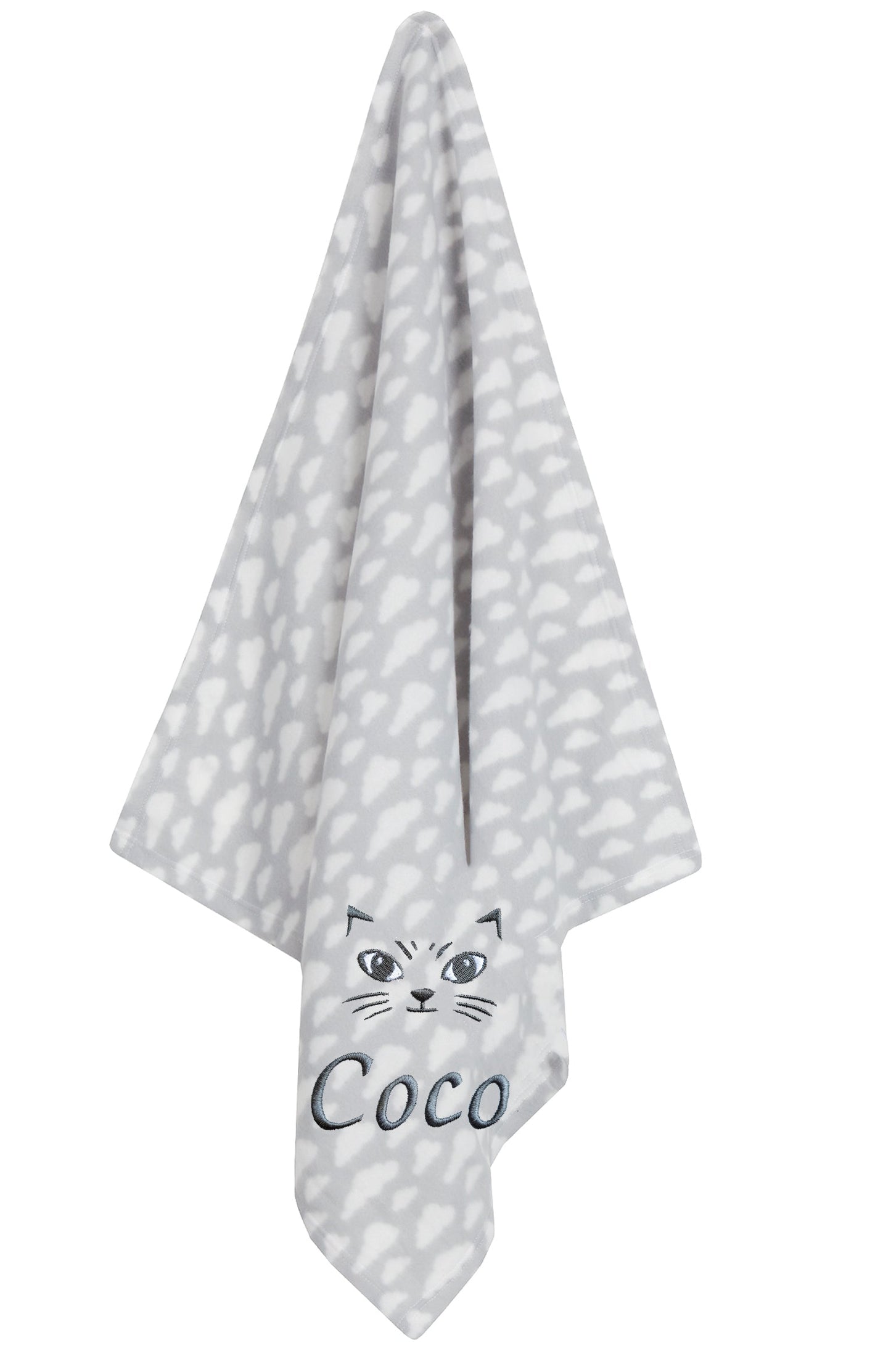 Personalised Grey Cloud Pet Blankets