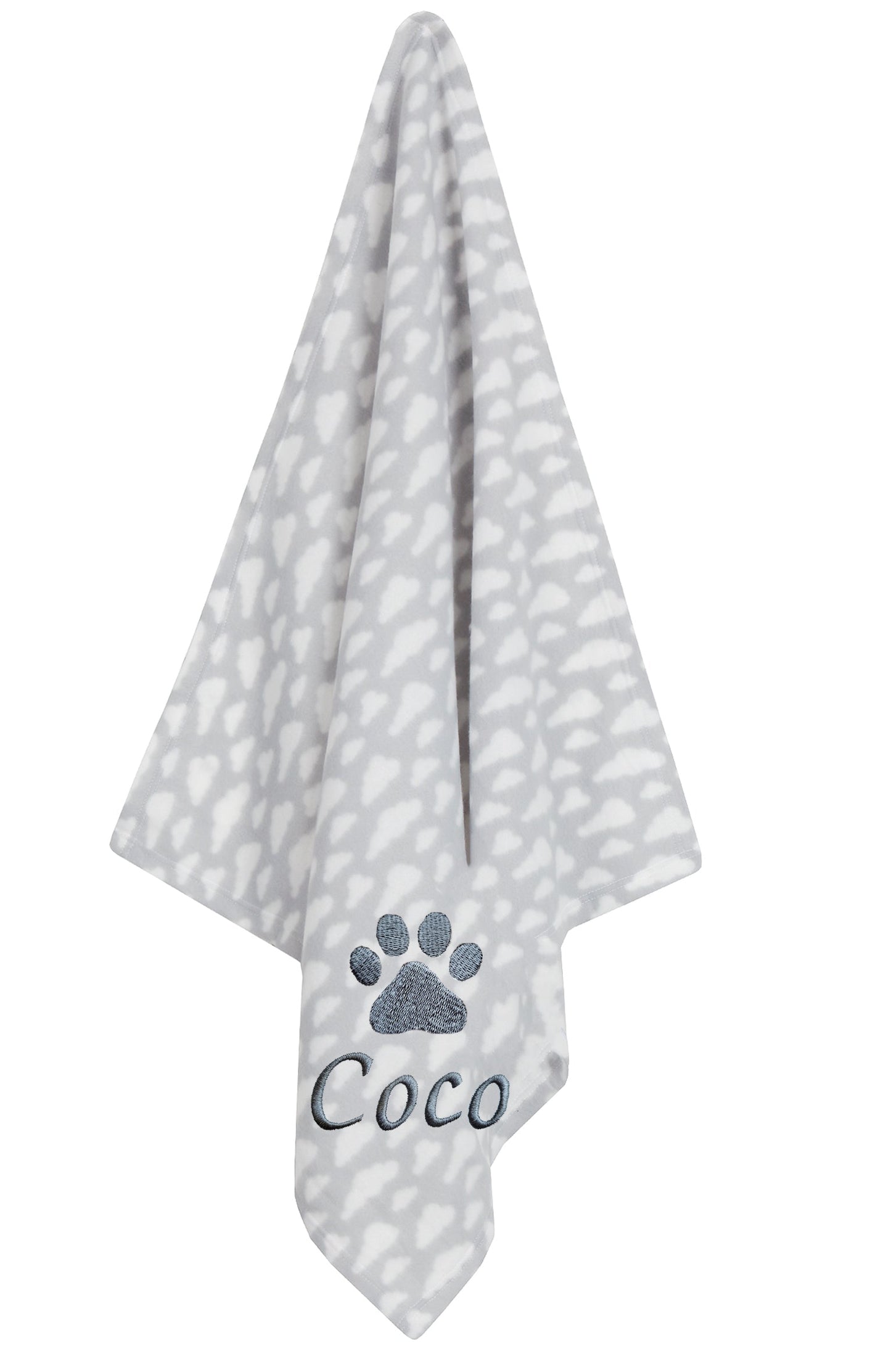 Personalised Grey Cloud Pet Blankets