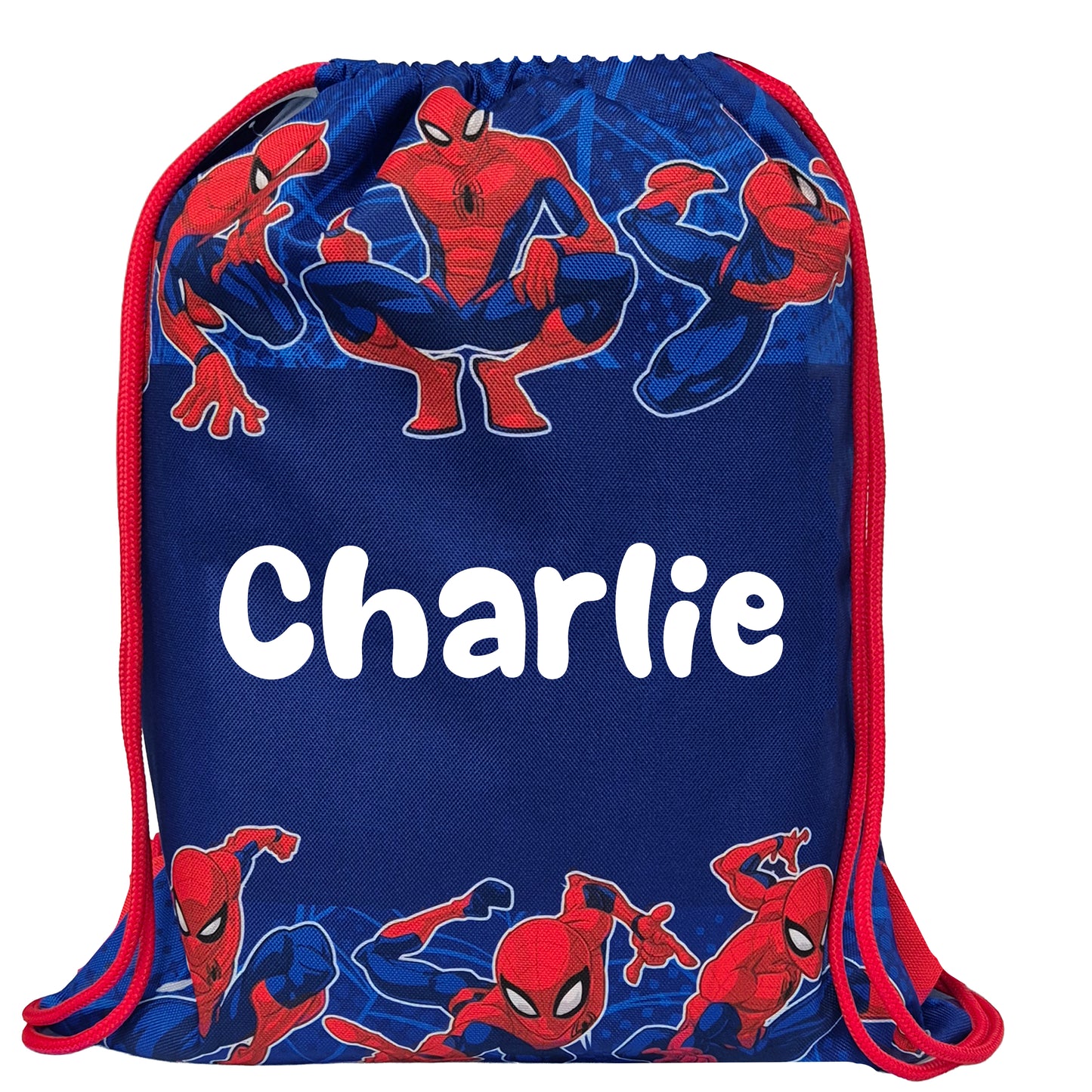 Personalised Spiderman Drawstring Bag