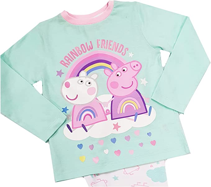 Girls Peppa Pig Pyjamas - Mint