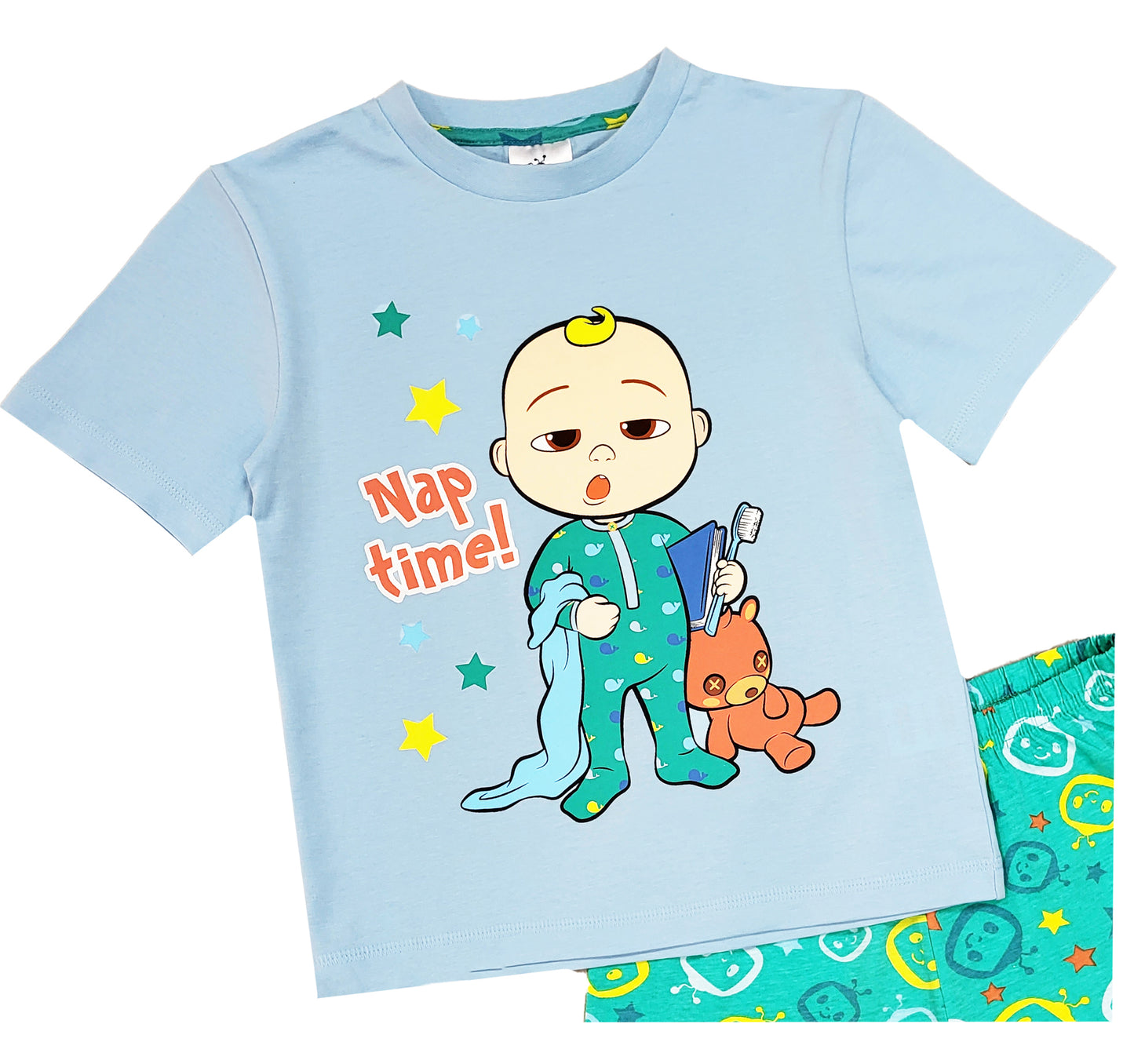 Boys Cocomelon Short Pyjamas - Nap Time