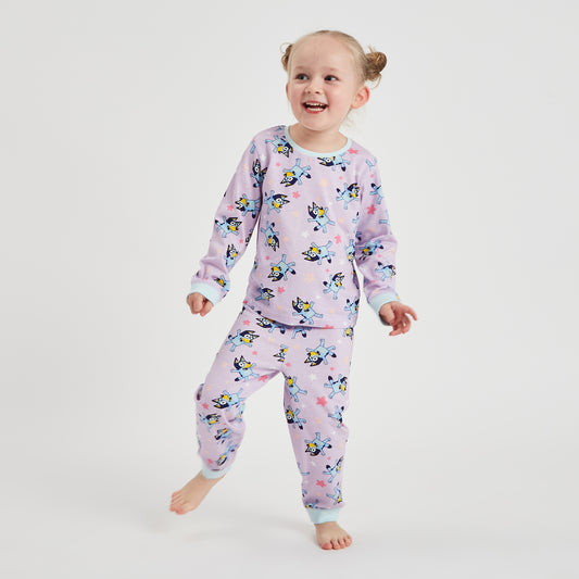 Girls Bluey Pyjamas - Lilac