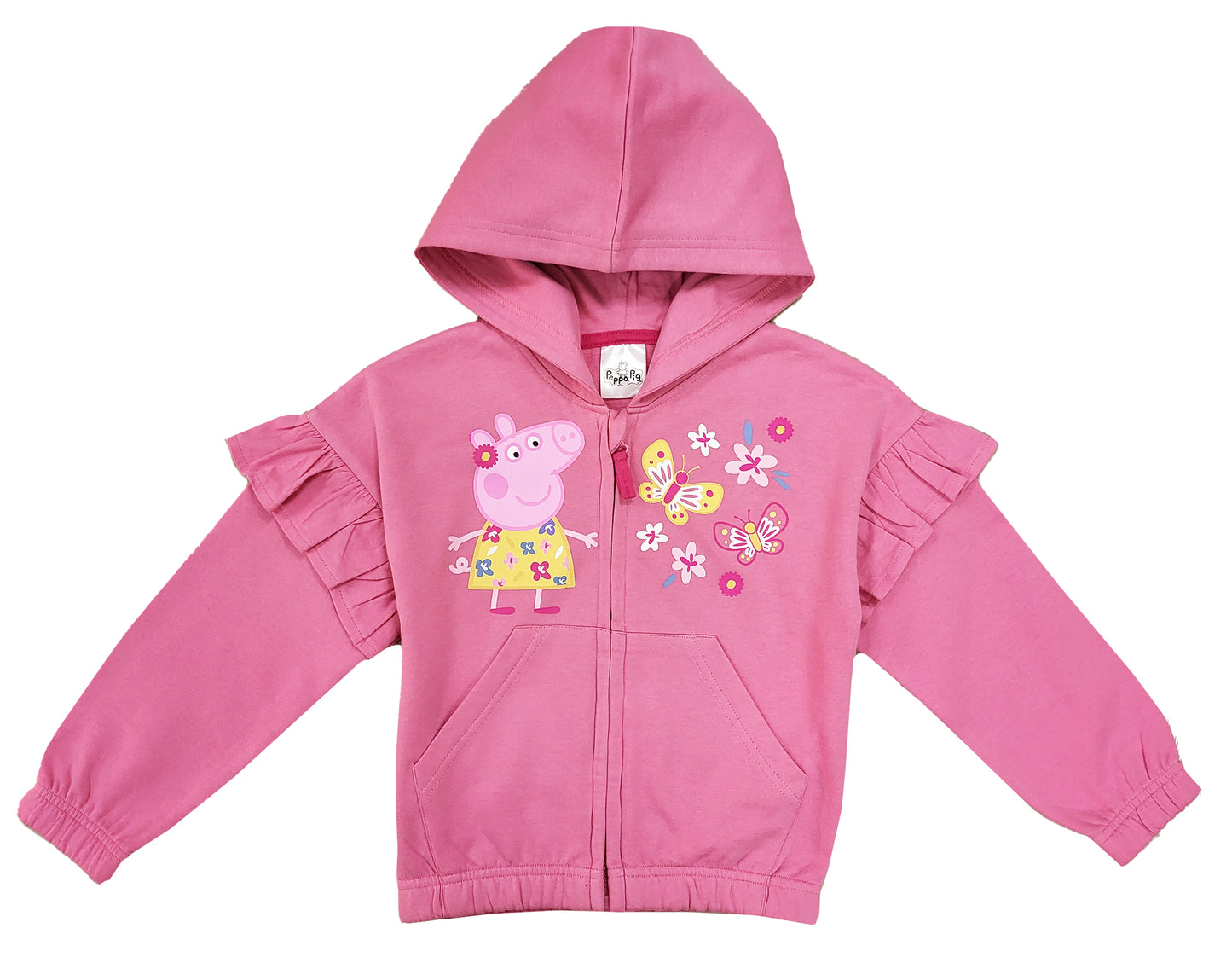 Girls Peppa Pig Zipped Hoodie Jacket