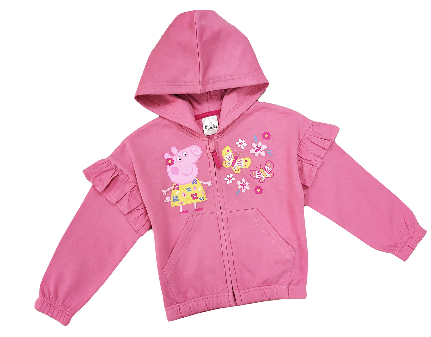 Girls Peppa Pig Zipped Hoodie Jacket