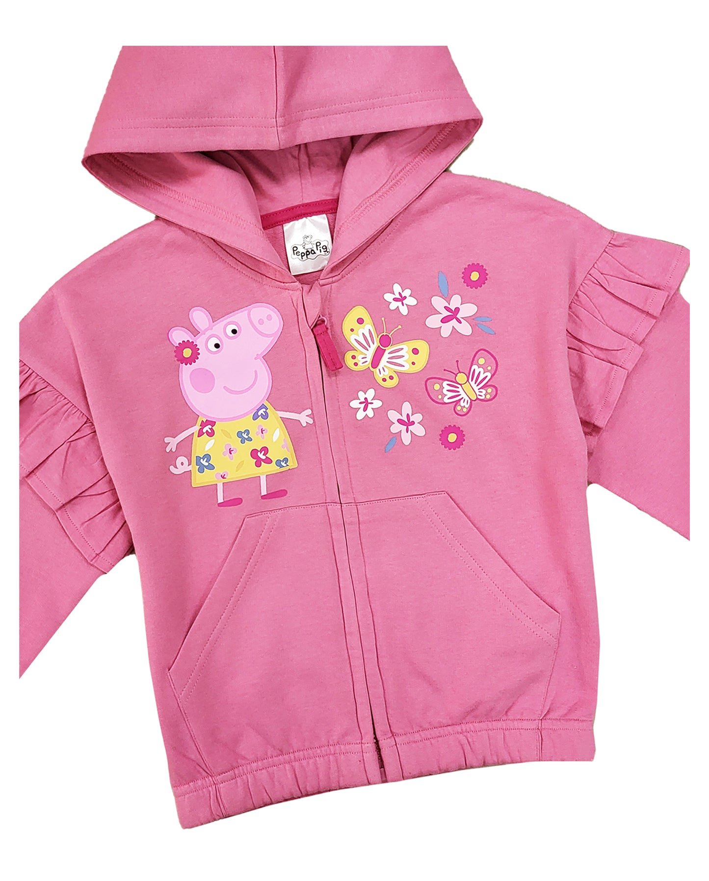 Girls Peppa Pig Zipped Hoodie Jacket