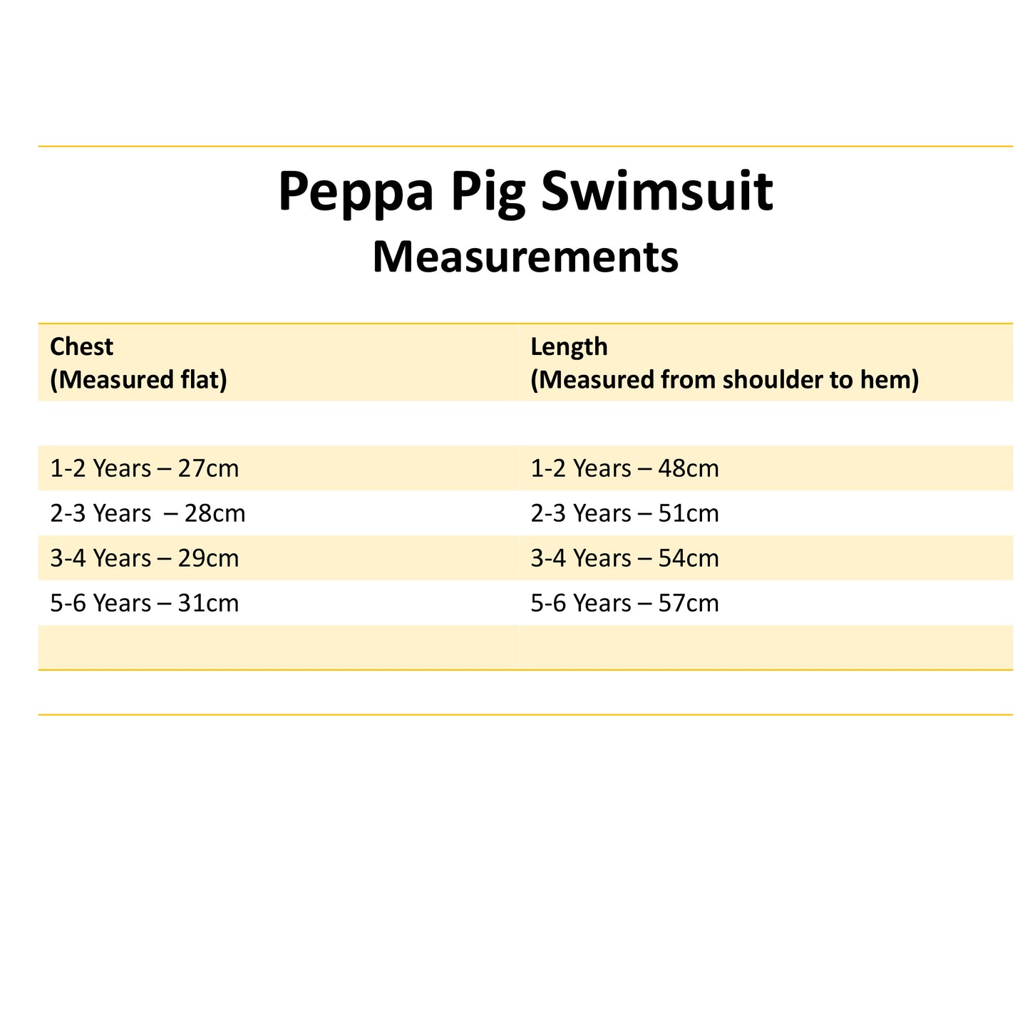 Peppa Pig Girls Swimsuit All In One