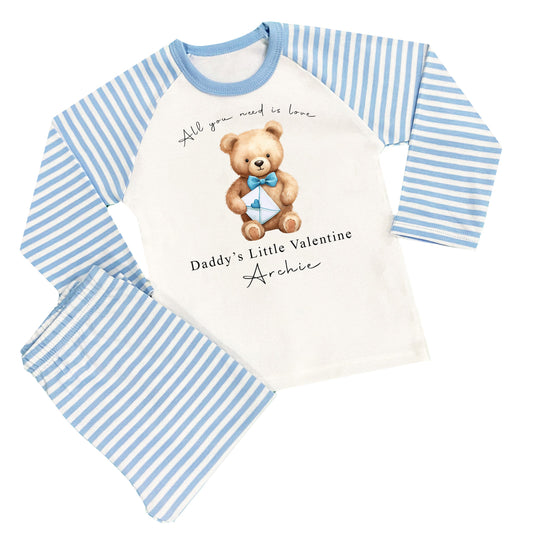 Personalised Valentines Boys Pyjamas - Daddys Little Valentine