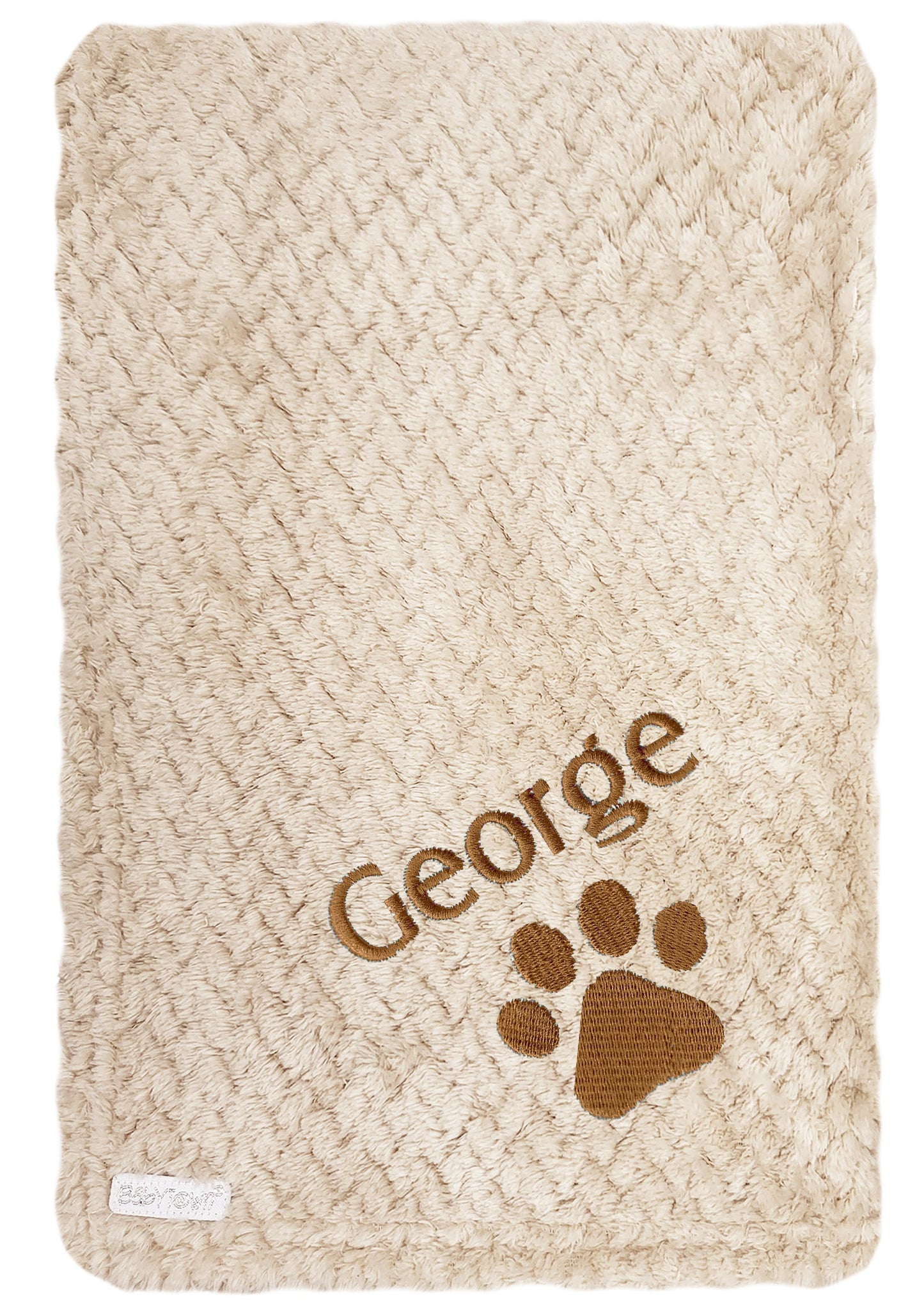 Personalised Pet Blanket - Beige Waffle