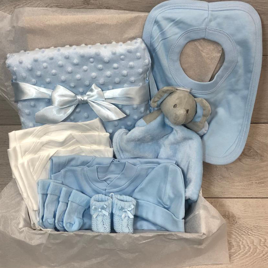 Newborn Baby Starter Gift Set Pink, Blue & White